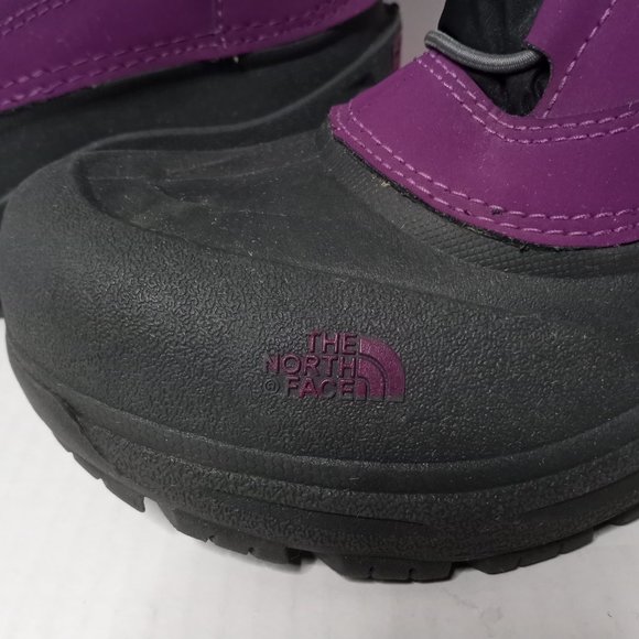 The North Face Alpenglow Waterproof Insulated Fuscha/Gray Snow Boots Girls 5 - Picture 10 of 12